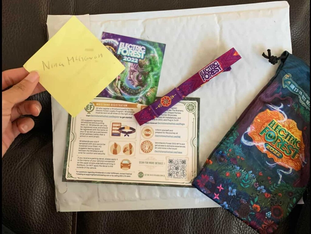 electric forest wristband activation